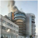 آتش سوزی ساختمان لیدوما در شهرک قدس تهران