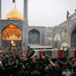 مراسم تشییع شهدای خدمت در قم /