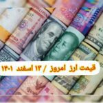 قیمت دلار ۱۳ اسفند ۱۴۰۱ | قیمت روز دلار و نرخ ارز امروز شنبه ۱۴۰۱/۱۲/۱۳