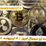گزارش قیمت ارزهای دیجیتال / چهارشنبه 13 اردیبهشت 1402