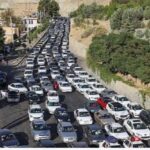 ترافیک سنگین در جاده کرج – چالوس سنگین است / رانندگان  برای پیشگیری از حوادث عجله نکنند.