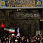 اشک و وداع در بین‌الحرمین؛ پیکرهای شهدای خانواده رهبر انقلاب به حرم حضرت عباس(ع) رسید