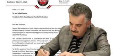محمد رضا زنوزی: قهرمانی‌تان دل میلیون‌ها ایرانی را شاد کرد| قهرمانی اسپانیا، پاداش ایستادگی بر صلح و انسانیت بود