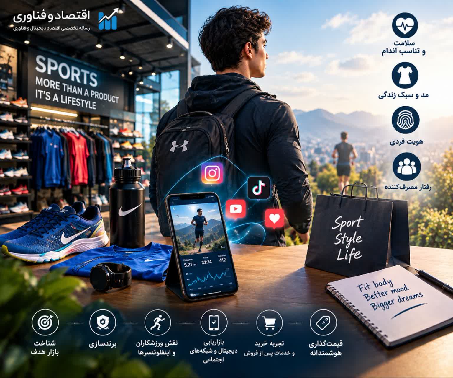 بازاریابی در بازار ورزش؛ وقتی لباس ورزشی به سبک زندگی تبدیل