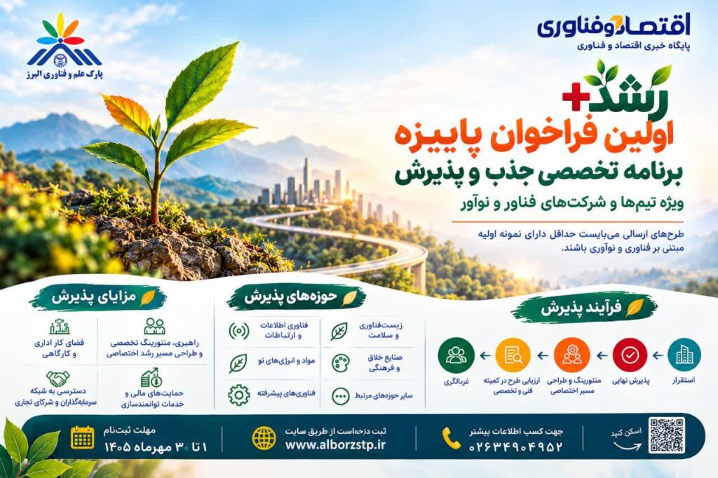 فراخوان پاییزی «رشد پلاس» برای پذیرش و راهبری تیم‌ها و شرکت‌های فناور منتشر شد